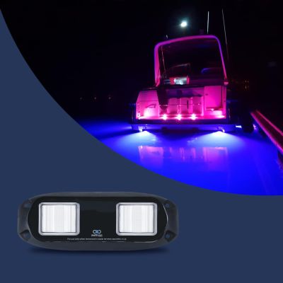 AquaIDEA Japan Made in Japan JB40 Solution for Transom Underwater Lighting COB LED 9-32V Multivolt IP68 DIY Installation +4500lm (Black Body, Cool White LED Color)