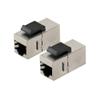 JIANGSHU 2PCS RJ45 Keystone Jack Cat6 Shielded Modular Coupler with Latch 8P8C Connectors Ethernet LAN Network Cable Extender Adapter(Silver_5PCS) view 1