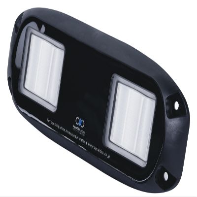 AquaIDEA Japan Made in Japan JB40W Solution for Transom Underwater Lighting COB LED 9-32V Multivolt IP68 DIY Installation +4500lm (Black Body, Warm White Led Color)