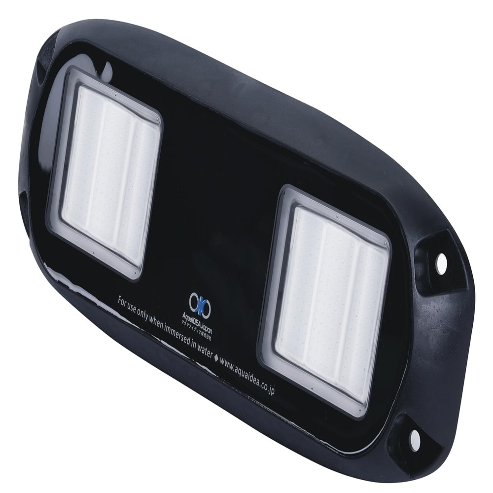 AquaIDEA Japan Made in Japan JB40W Solution for Transom Underwater Lighting COB LED 9-32V Multivolt IP68 DIY Installation +4500lm (Black Body, Warm White Led Color)