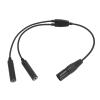 Yosoo Health Gear GA Twin Plug to XLR Headset Adapter, Professional Aviation Headset Adapter GA to 5 Pin XLR Connector view 2