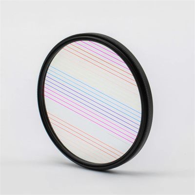 LIUDONGX Rainbow Blue Stripe Filter Flash Camera Lens(82mm,Rainbow)