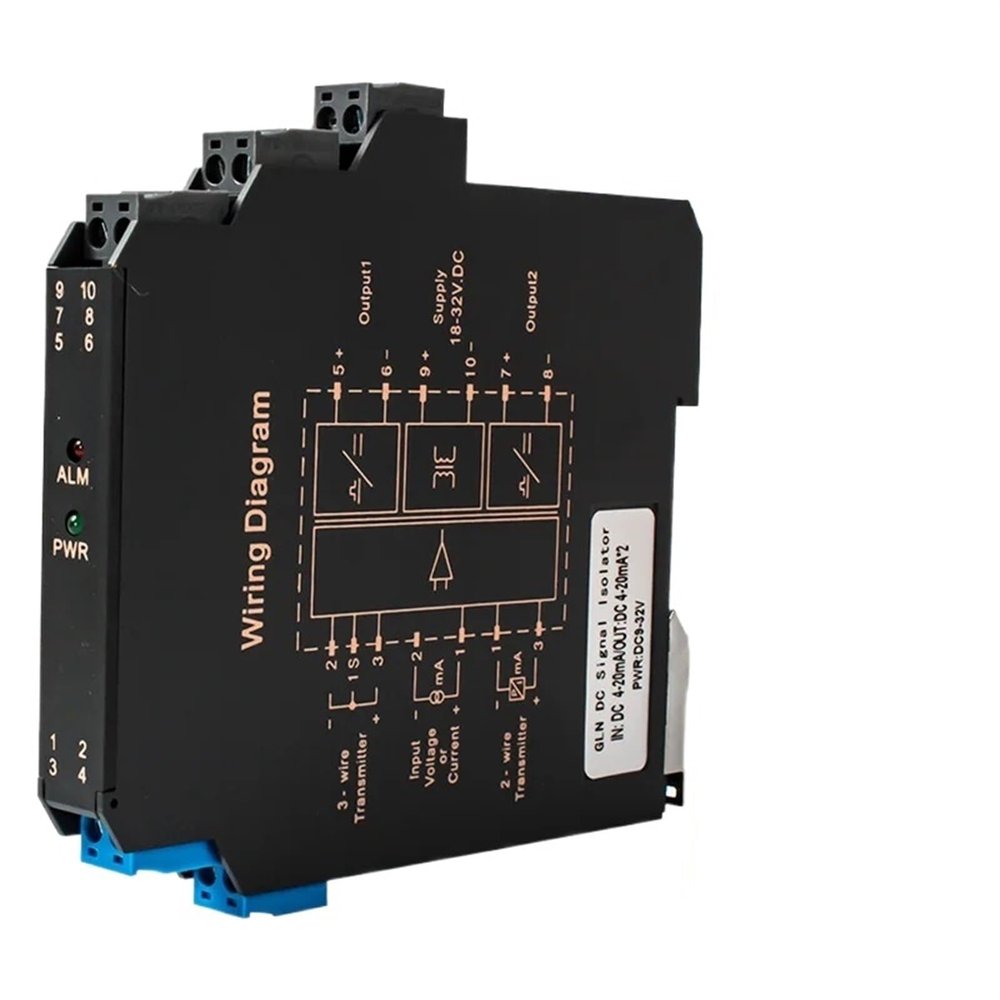 CSCPEXCZ 1PCS Ultrathin Analog Signal Isolator 1 in 1 Out 0-10V 4-20mA 0-5V Signal Isolation Sensors Current Voltage Transmitter(1 Input 2 outputs,0-20MA in_DC24V Power Supply_1-5V Output)