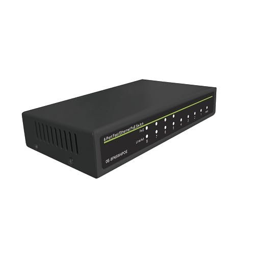 0E-8P65W4POE 8-Port Fast Ethernet Switch; 4-Port PoE + 4-Port Uplink