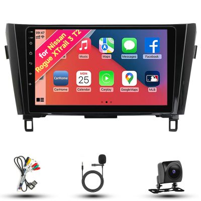 Radio for Nissan Rogue XTrail X-Trail 3 T32 2013-2017 Android 13 10.1" IPS Touch Screen, Car Stereo with CarPlay & Android Auto, GPS Navigation DSP SWC 5G WiFi Camera 8CORE 8+256GB