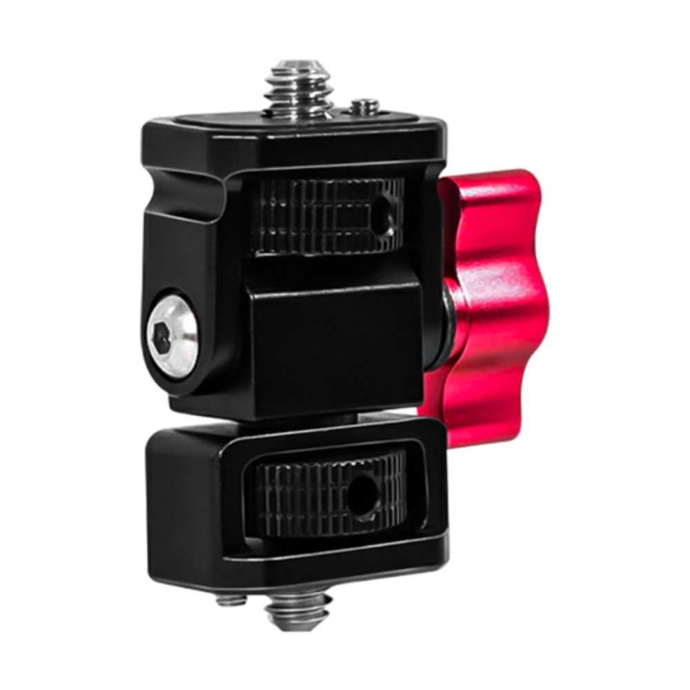 Compact Pan Tilt Head for Camera Monitor and Tripod, 50mmx39mmx19mm
