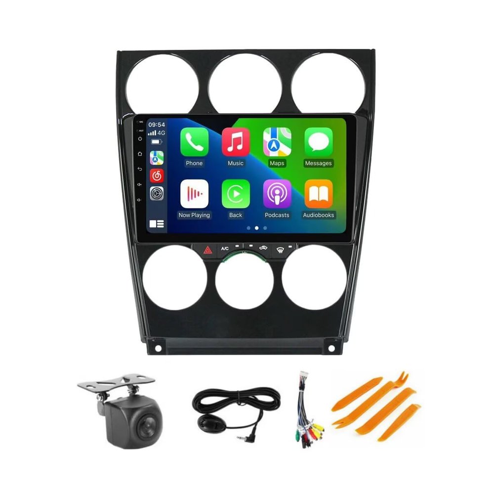 2+64GB Android Radio Stereo for Mazda 6 2004-2015 Stereo Upgrade Dash Kit GPS Navigation,9" IPS Touch Screen Head Unit with Car-Play & Android Auto/SWC/Rear View