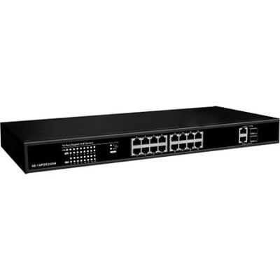 0E-16POE250W 18-Port Gigabit PoE Switch 16-Port PoE + 2 Shared Uplinks (RJ45 or SFP)