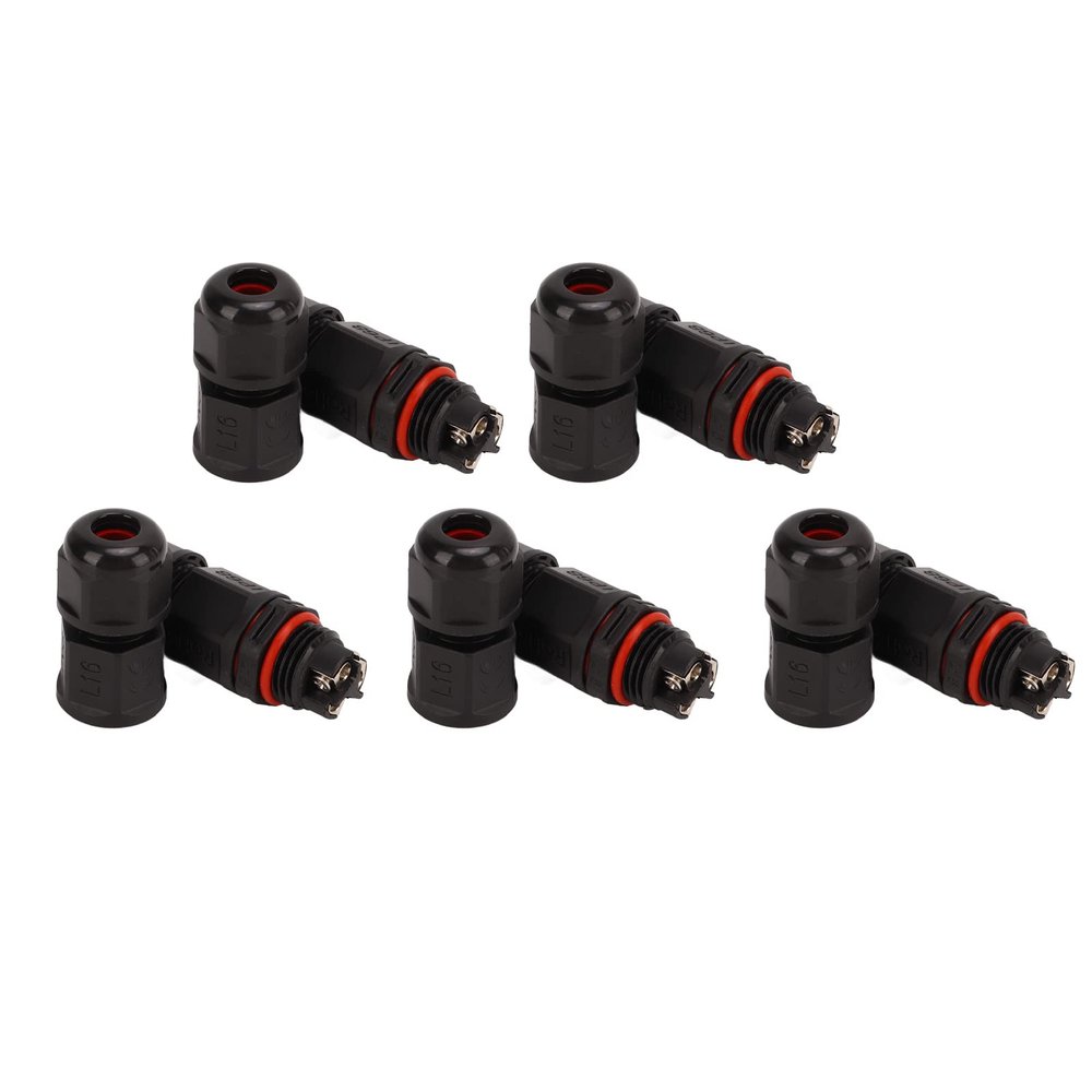 Connector, Rubber Aviation Connector with 5 Pcs Aviation Plugs for Industrial Equipment (L16-3)