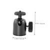TEHAUX 1set Screw Metal Mini Camera Tripod Head Rotating Ball Head for Projectors Dslrs Compact Design for Stable Support view 2