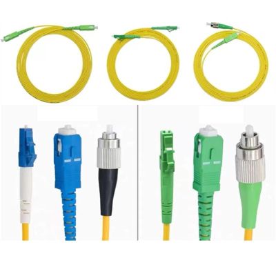 10pcs optical fiber jumper LC-SC-ST-FC UPC SM patchcord 1M 5M 10M Simplex square to round extension cable FTTH optic(12M 10pcs,FCA-FC)