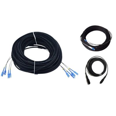 70m 2/4 cores outdoor patch cord 7.0mm 2C 4C CPRI LC SC FC A SM DVI waterproof FTTH jumper optical fiber armored cable 2 core(LC-LC,2 cores SM-01)