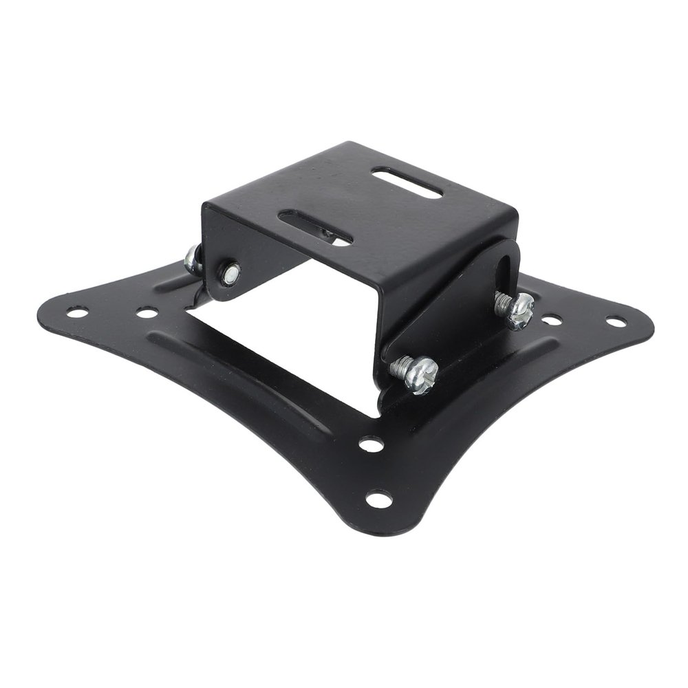 BRIGHTFUFU Adjustable Stainless Steel Monitor Wall Mount Rack for Displays Ergonomic Viewing Angle Sturdy Design Supports Up for Home Office Setup