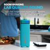 JLab JBuds Party Portable Bluetooth Speaker, 2 Full-Range Drivers + 2 Passive Woofers, IP56 Waterproof, 12 Hours Playtime, Connect Multiple Speakers, Custom Sound + RGB Lighting via App, Cyan view 2