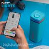 JLab JBuds Party Portable Bluetooth Speaker, 2 Full-Range Drivers + 2 Passive Woofers, IP56 Waterproof, 12 Hours Playtime, Connect Multiple Speakers, Custom Sound + RGB Lighting via App, Cyan view 3