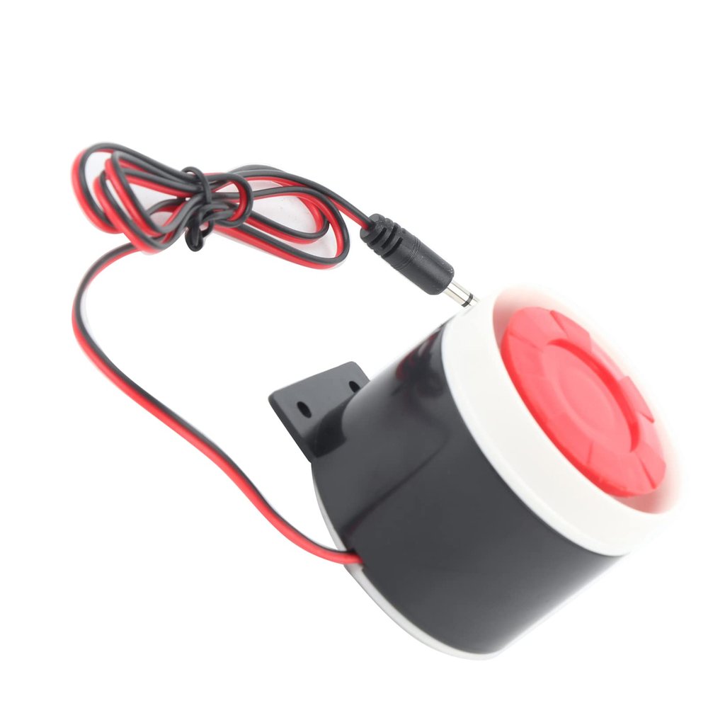 Siren, DC 12V Wired Mini Alarm Horn Home Security Car Alarm System 110 DB Sound Alarming System Horn Speaker for Home Security