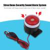 Siren, DC 12V Wired Mini Alarm Horn Home Security Car Alarm System 110 DB Sound Alarming System Horn Speaker for Home Security view 2