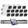 AKINGUAR 5MP 16CH Home Security Camera System, 14PCS Wired PoE IP Cameras Outdoor with Person/Vehicle Detection, 4K 16CH NVR with 4TB HDD, Spotlight Siren, 2-Way Talk, 24/7 Recording view 1
