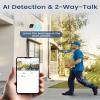 AKINGUAR 5MP 16CH Home Security Camera System, 14PCS Wired PoE IP Cameras Outdoor with Person/Vehicle Detection, 4K 16CH NVR with 4TB HDD, Spotlight Siren, 2-Way Talk, 24/7 Recording view 3