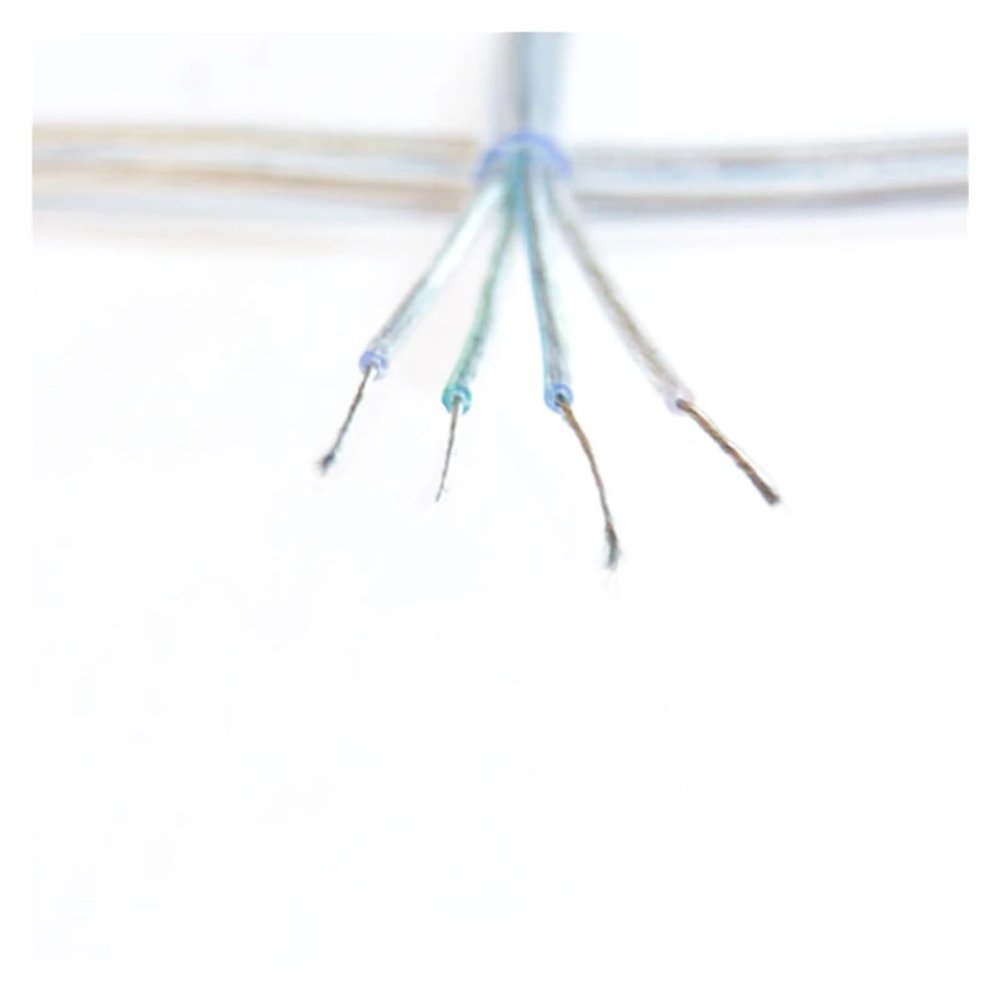 HUIZHUGS Wire and Cable Transparent Wire Multi-core Copper 4core Pendant Lamp Cable PVC Sheathed Round DIY Crystal Lamp Wire Power Cord Wire and Cable(OD 6.16mm 120W)