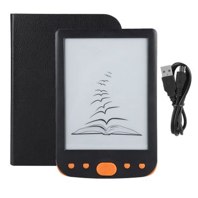 BK6025L 6inch E Book Reader, 8G Storage, Supports, Screen Lighting, E Ink Display for Reading Anytime, Anywhere (Orange)