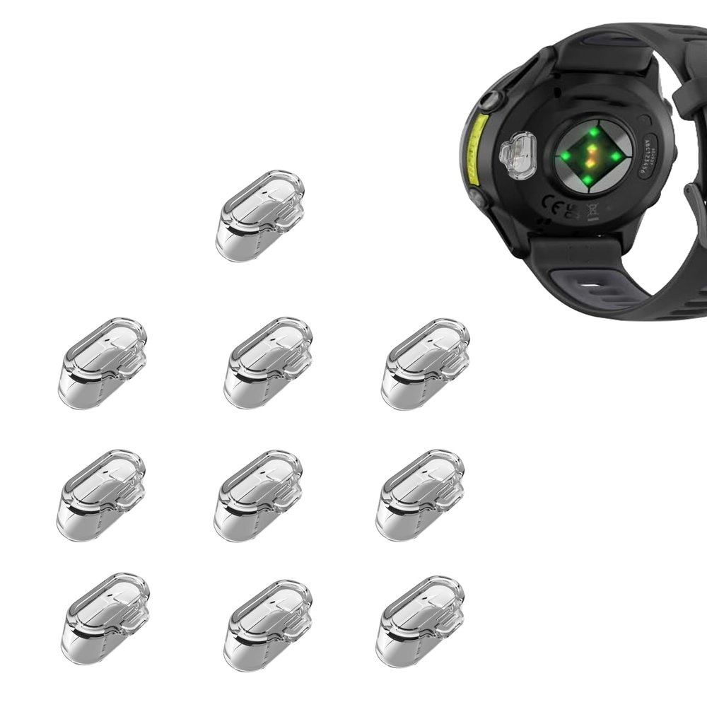 10 Pack Charger Port Protector for Garmin Forerunner 970,BOVUGAC TPU Dust Plug Anti-dust Plugs Compatible for Garmin Forerunner 970-Clear White