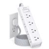 10FT Extension Cord - Power Strip Surge Protector, Flat Plug, Addtam 12 Widely Outlets 3 Sides Outlet Extender, 1080J, Wall Mount, Desk Charging Station Compact for Home Office Dorm Room Essentials view 1