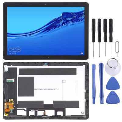 MPXPOTTHW Cell Phone Replacement LCD Screen for Huawei MediaPad M5 Lite 10.1 BAH2-W19/BAH2-L09 Digitizer Full Assembly with Frame(Black) Spare Parts