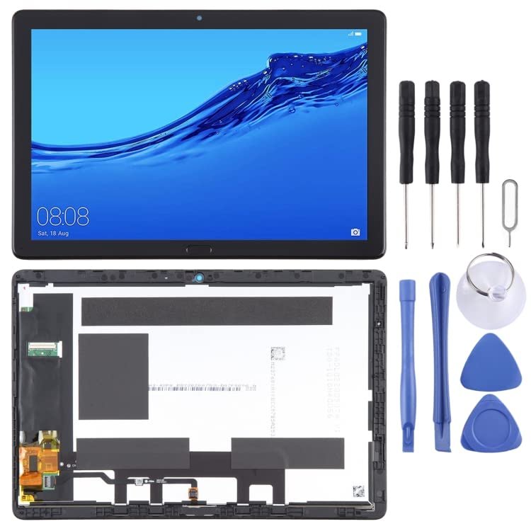 MPXPOTTHW Cell Phone Replacement LCD Screen for Huawei MediaPad M5 Lite 10.1 BAH2-W19/BAH2-L09 Digitizer Full Assembly with Frame(Black) Spare Parts