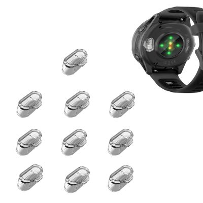 10 Pack Charger Port Protector for Garmin Forerunner 570,BOVUGAC TPU Dust Plug Anti-dust Plugs Compatible for Garmin Forerunner 570-Clear White