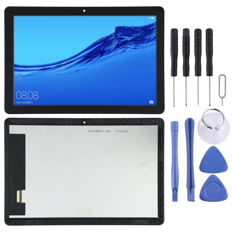 MPXPOTTHW Cell Phone Replacement OEM LCD Screen for Huawei MediaPad T5 AGS2-W09/AGS-W19 Digitizer Full Assembly with Frame(Black) Spare Parts