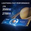 Fikwot FX550 NVMe SSD 2TB M.2 SSD PCIe 3.04, Read Up to 3,500 MB/s, M2 2280 Internal Soild State Drive, Compatible with Desktop, Laptop and Mini PC, QLC NAND Flash view 2