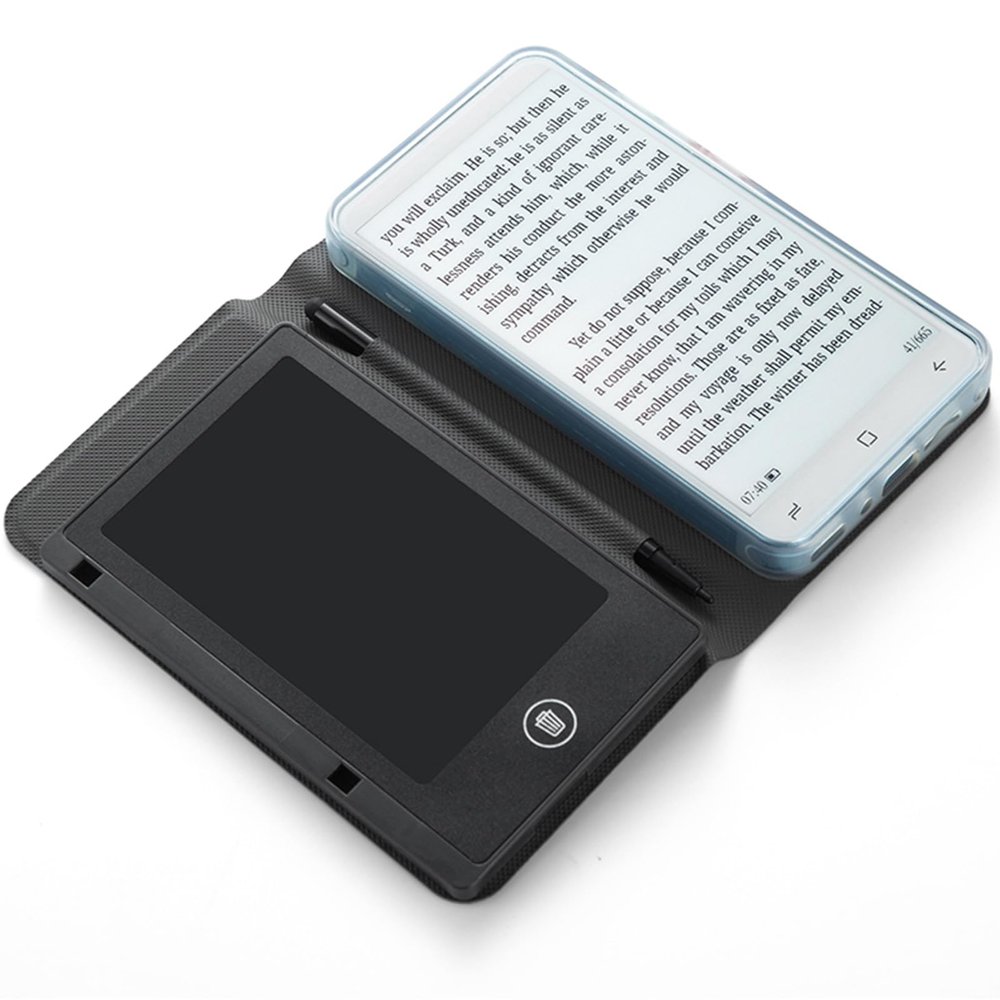 E Book Reader with Handwriting Tablet, 5-inch E Reader for Android 5.1 with 1+8G Memory, Built in Camera & Speakers, Protective Cover, for Writing Reading Meeting Study