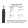 U-174 PTT Adapter Military to Civilian wire jack Transition,Convert NATO to Civilian/Airsoft Use,for Pelte,MSA Sordin Headset view 2