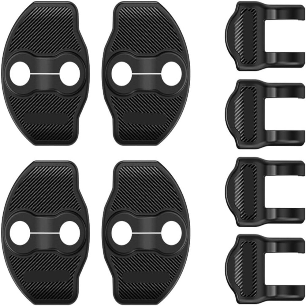 Car Door Lock Carbon Fiber Pattern Car Door Accessries Fit for 3/Y