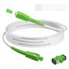 10FT SC/APC to SC/APC Fiber Optic Internet Cable, Armored Single Mode Patch Cable with Coupler, Fiber Optic Jumper Cord for Replacement Home Fiber Internet, OS1/OS2 Compatible, Simplex 9/125um LSZH view 1