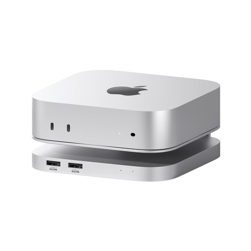 Hagibis Mac mini M4 Hub & Stand with 40Gbps SSD Enclosure, 3 in 1 USB Type-C Docking Station with 40Gbps M.2 NVMe SSD Case, USB2.0 * 3, 3.5mm Jack AUX (MC60 Pro)