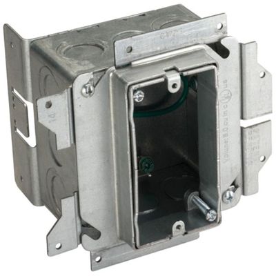 Nvent - A1sfv1g - Nvent Caddy All-in-one Stud-mounted With Adjustable Mud Ring, 1 Gang, 3/4in 1 1/2in Drywall, 3 5/8in