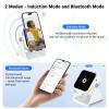 AIKELA Induction Speaker for iPhone Android, Christmas Birthday Gifts for Men Women, Cell Phone Stand with Wireless Bluetooth Speaker with HD Sound Rechargeable (White) view 3