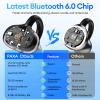 2 in 1 Clip on Open Ear Headphones Wireless Earbuds, 0 Delay Bluetooth 6.0, Ultra-long 140H Play, Auto L-R Recognition Touch Control, Hybrid Noise Reduction for Work Fitness Daily Use, Ctbuds Black view 3