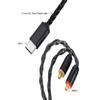 USB-C to Dual MMCX IEM Balance Earbud Cable, 8-Core OCC Silver-Plated HiFi Earphone Cable, Ultra-Flexible Digital Audio Upgrade for in-Ear Headphones (1.3m, Black) view 4