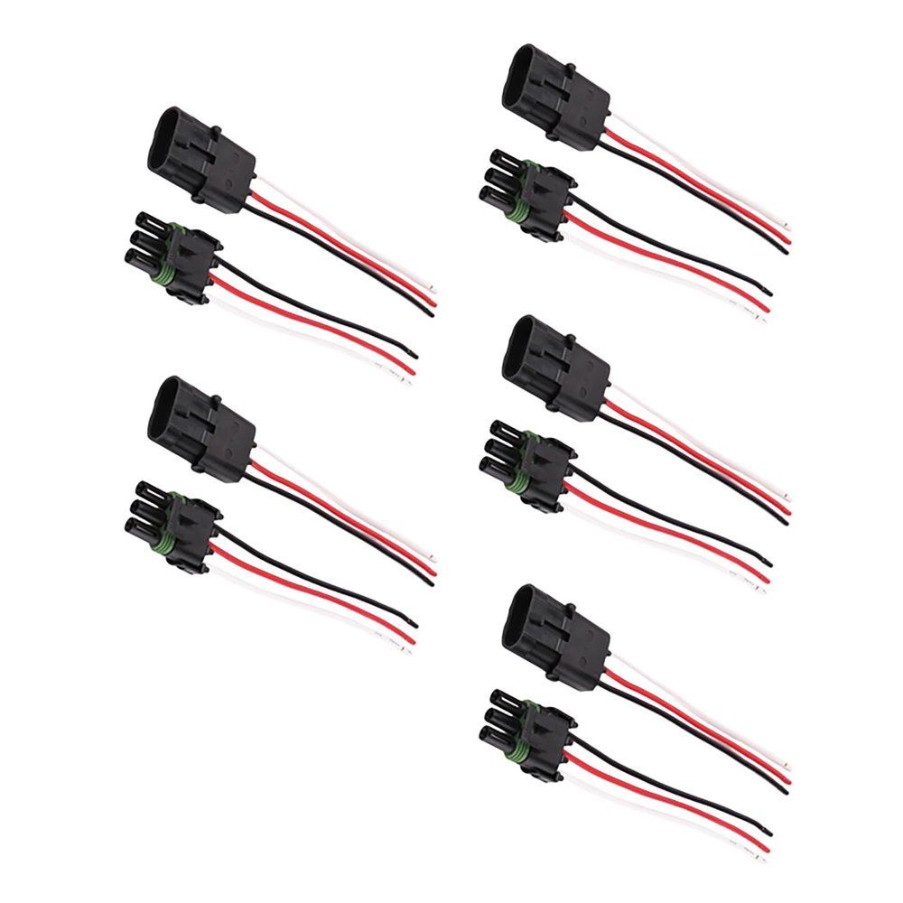 3 Pin Connector Waterproof 16-14 AWG 3-Wire Automotive Electrical Connectors Male and Female Way, 5Pair Accessory bb