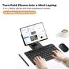 for Samsung Galaxy Z Fold 7 6 5 Trifold Stand and Keyboard, Aluminum Foldable Phone Stand Holder for Desk, 7.9 inch Mini Bluetooth Keyboard, 4 in 1 Portable Set Include Mouse and Pen view 2