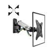ADBWEKKF F120 17-27" Gas Spring Full Motion TV Wall Mount Bracket LCD Monitor Stand Aluminum Arm Bracket Silver 360 Rotate(with Adaptor Silver) view 1