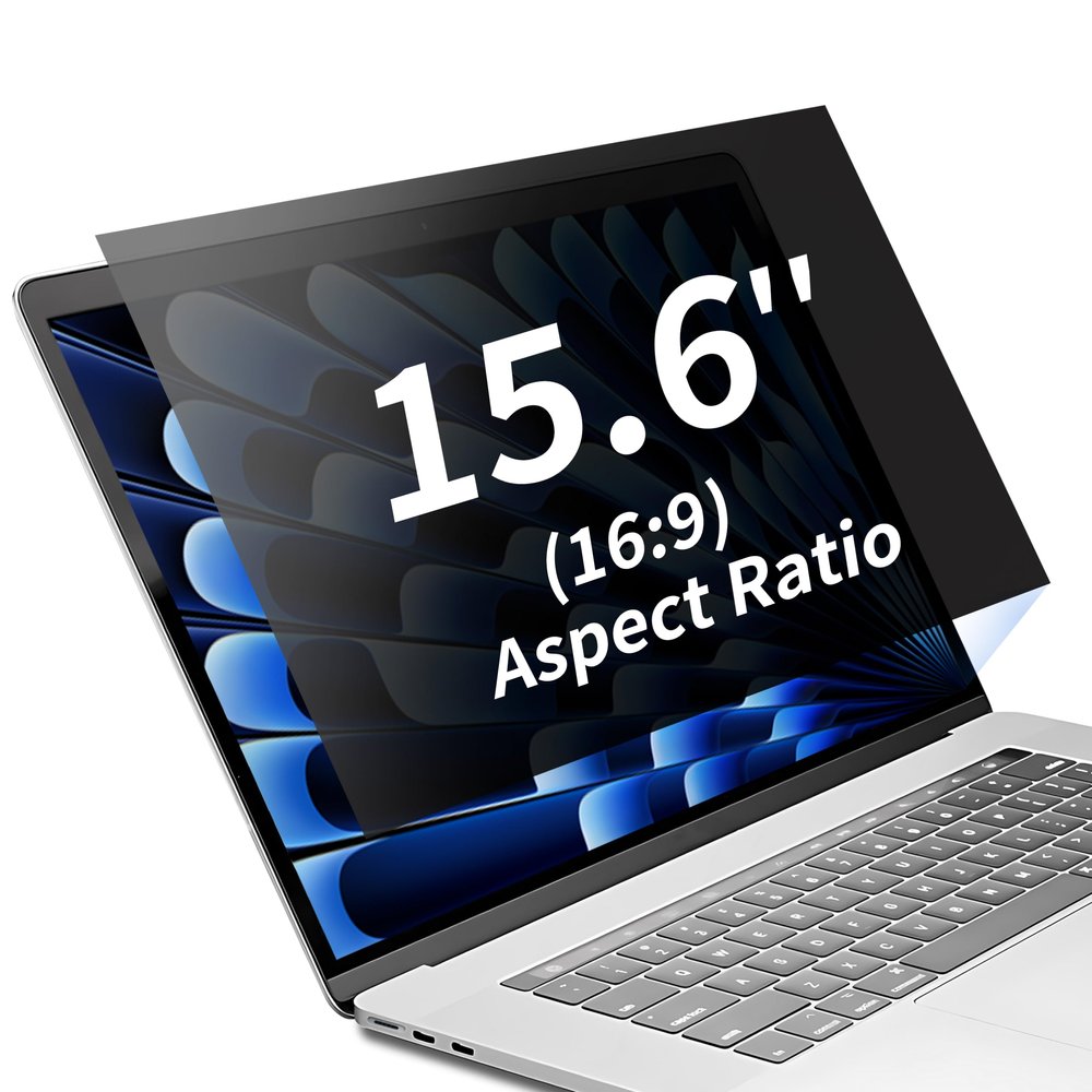 Seorsok 15.6 Inch 360Laptop Privacy Screen Filter,Anti Peeping Anti Blue Light Anti-Fingerprint Laptop Privacy Protector,Compatible with 15.6" with 16:9 Aspect Ratio HP/Lenovo/Dell/Acer/ASUS