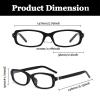 LJCZKA Small Rectangle Blue Light Blocking Glasses for Women Men Rectangular Computer Glasses Narrow Frame Anti Eyestrain view 3