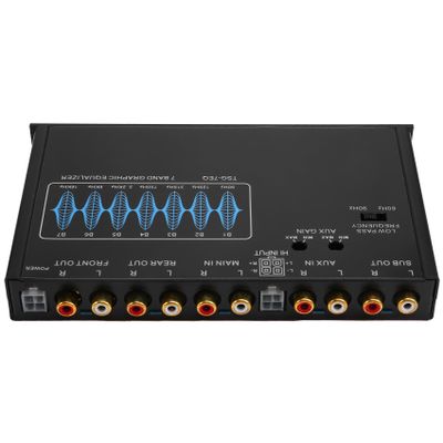 Yaregelun 7 Band Car Equalizer Audio EQ Tuning Crossover Amplifier Parametric Car Preamplifier Audio Equalizer +-12dB