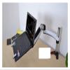 ADBWEKKF DL-GM112-LP1 Full Motion Aluminum Air Press Gas Spring Dual Arm Laptop Desktop Mount Swivel Grommet Hole Clamp Notebook Tray(for 0-58mm Desk) view 4