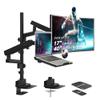 AVLT Laptop & 40 Inch Monitor Arm Pole Top Mount With USB-C USB-A Ports-Black, VESA Compatible, Supports 26.4 lbs (12 kg), Ultrawide Screen Fit, Adjustable Height, Tilt Swivel Rotate, Cable Management view 1