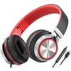 yoygerty Upgraded USB Type C Wired Headphones, Foldable Over-Ear Headphones with Mic and Volume Control, Hi-Fi Stereo Sound for Adults/Teens/Toddlers/Tablets/Travel(Red) view 1